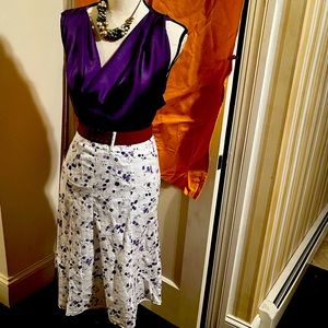 Just in time for Easter- purple flowered skirt
